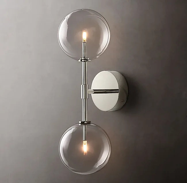 applique murale boule de verre post-moderne éclairage rétro nordique - vue 9 sur 12