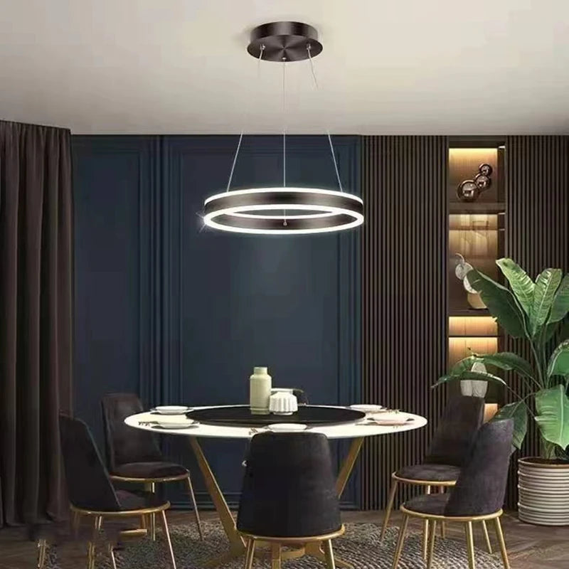 lustre design à Anneau moderne LED dimmable