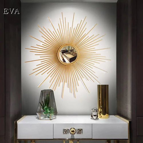 miroir décoratif en métal pour décoration murale créative - vue 3 sur 7