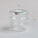 bougeoir en verre transparent décoration intérieure moderne nordique