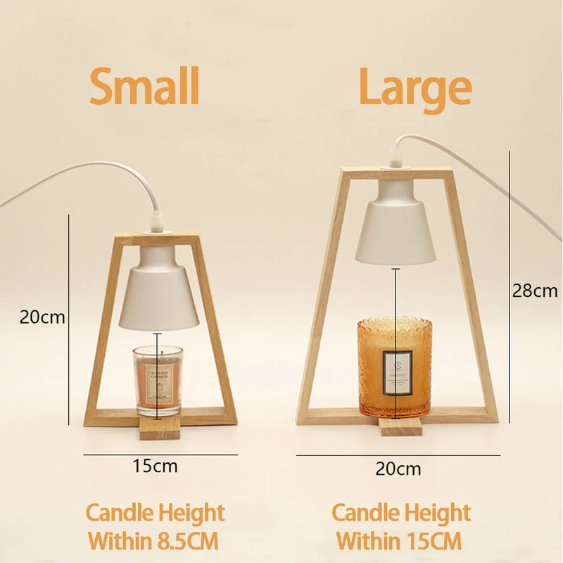 Lampe chauffe-bougie bois nordique 110/230v éclairage intérieur