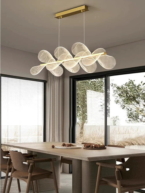 lustre en acrylique minimaliste design créatif à pétales - vue 4 sur 10