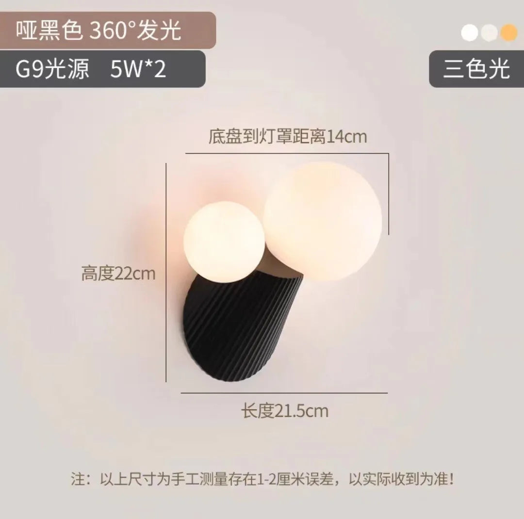 applique murale led cactus en résine verre pour étude - vue 11 sur 11