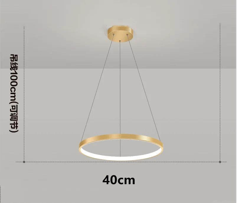 anneau led moderne pour décoration minimaliste suspendu