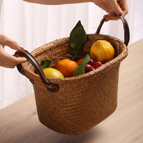 panier en osier pour rangement jouets et plantes - vue 3 sur 8