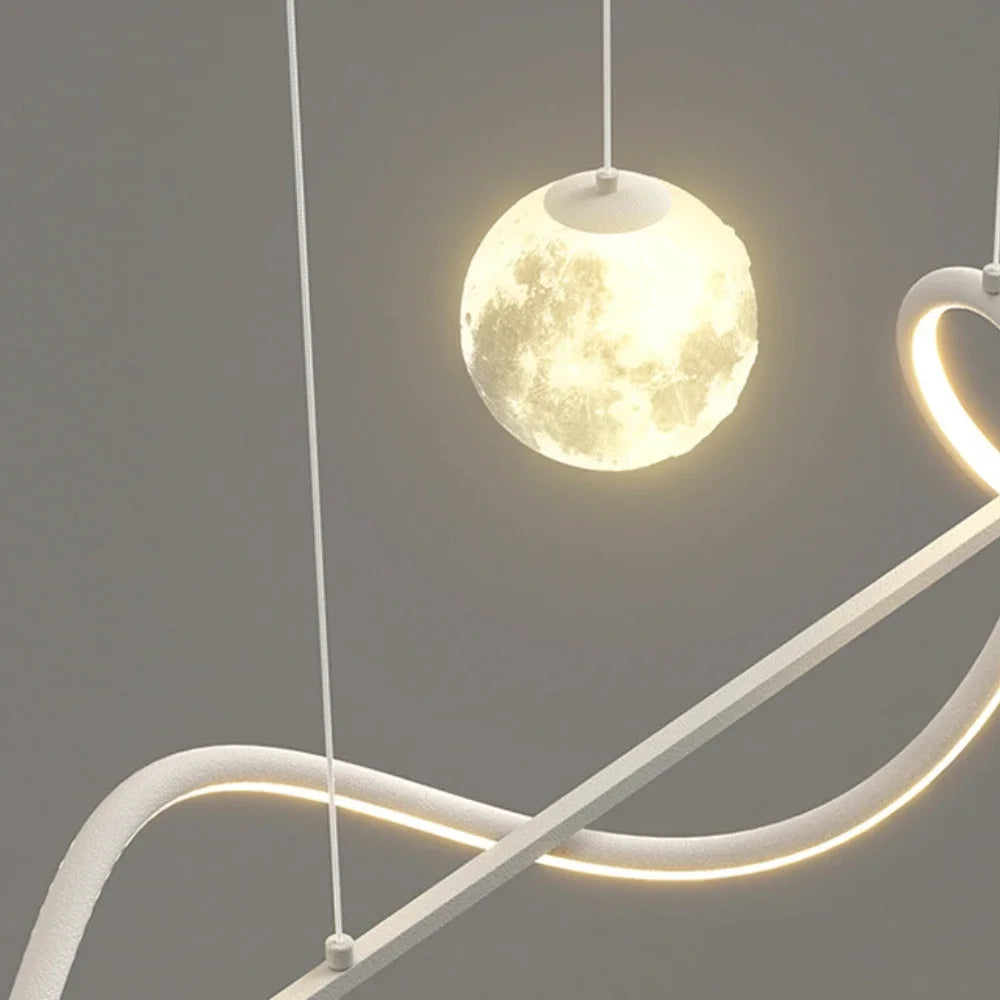 suspension linéaire moderne pour décoration intérieure nordique - vue 4 sur 8