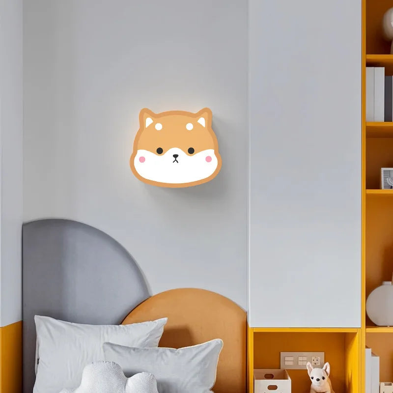 applique murale créative shiba inu dinosaure pour enfants - vue 3 sur 8