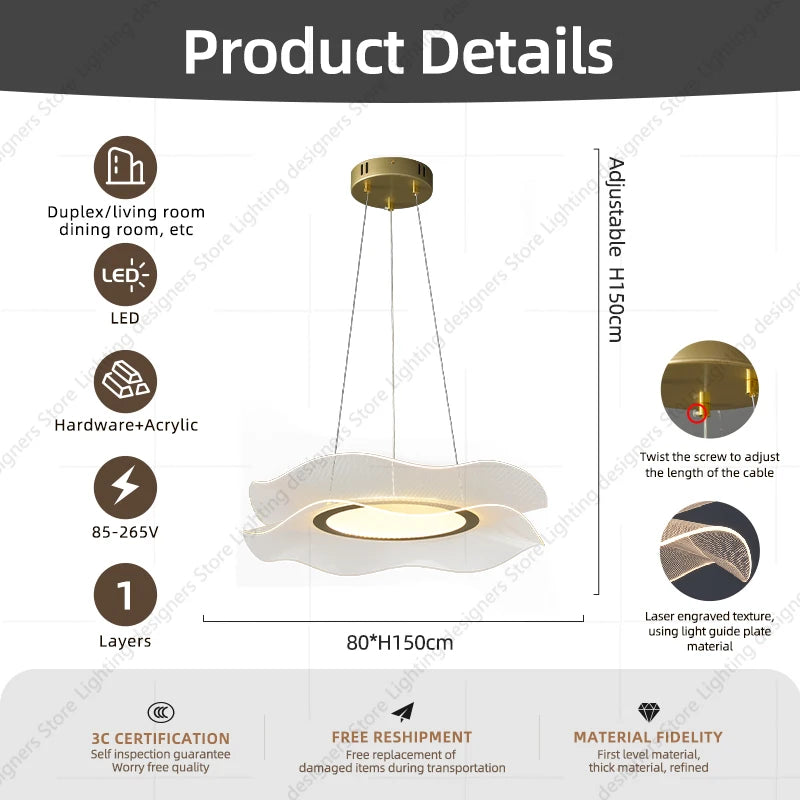 lustre moderne suspendu pour un éclairage élégant et raffiné - vue 6 sur 8