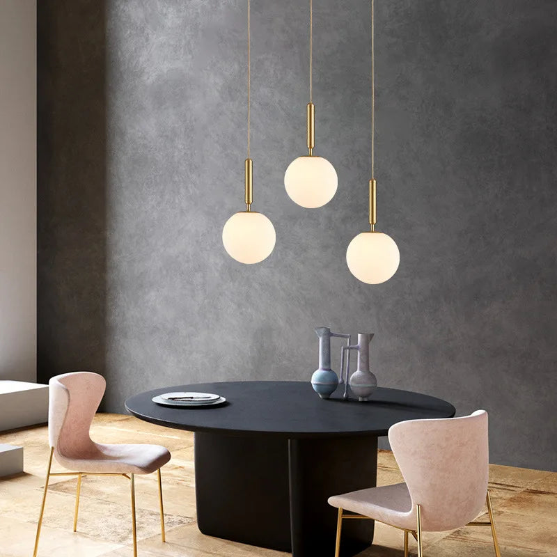 suspension LED en verre design moderne luminaire décoratif d'intérieur - vue 5 sur 16