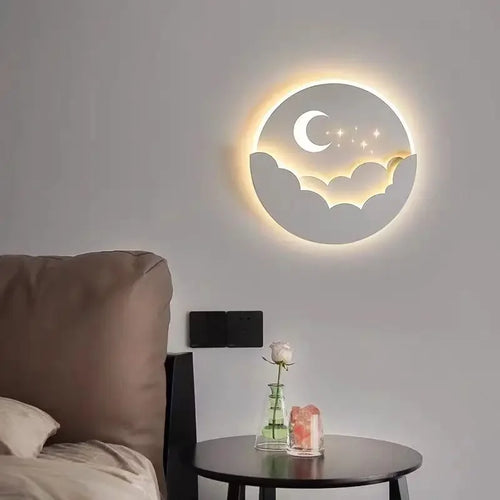 applique led créative nuage étoiles lune pour chambre d'enfants - vue 3 sur 6