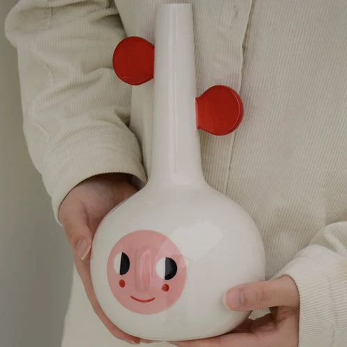 vase en céramique nordique design pour fleurs séchées décoration intérieure - vue 4 sur 6