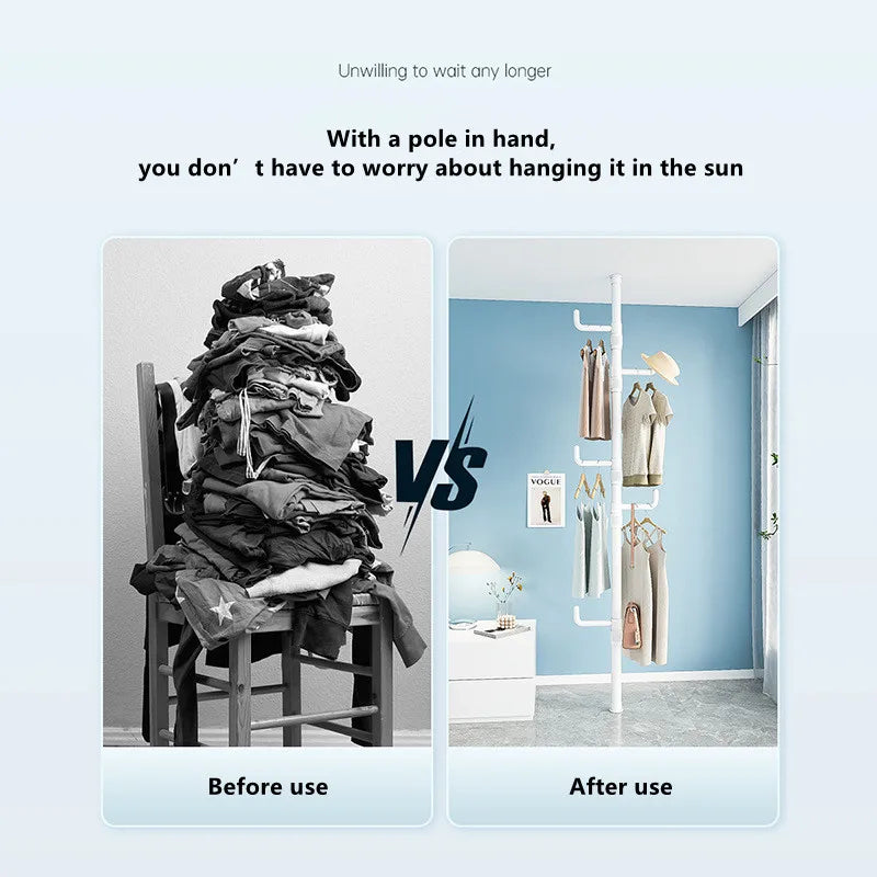 support de rangement vertical pour vêtements à la maison