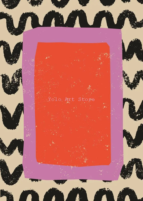 reproduction d'art abstrait coloré sur toile pour décoration intérieure