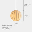 suspension en soie à led style nordique pour intérieur élégant