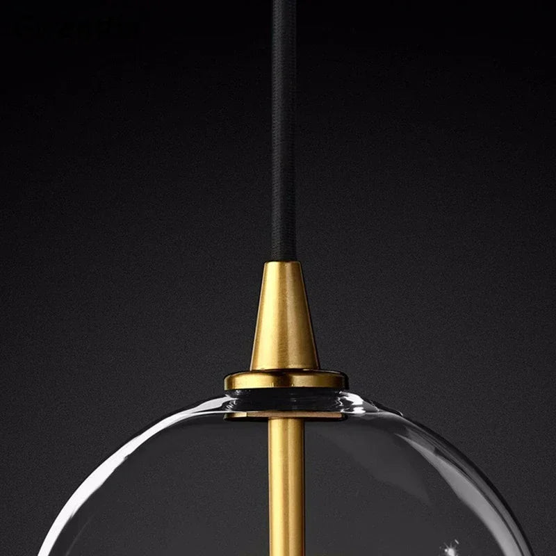 suspension en verre transparent pour un éclairage moderne décoratif - vue 6 sur 10