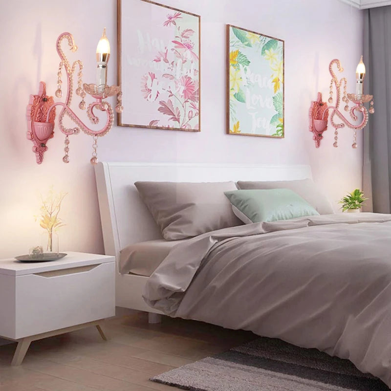 applique murale LED cristal scandinave créatif pour chambre enfants - vue 4 sur 8