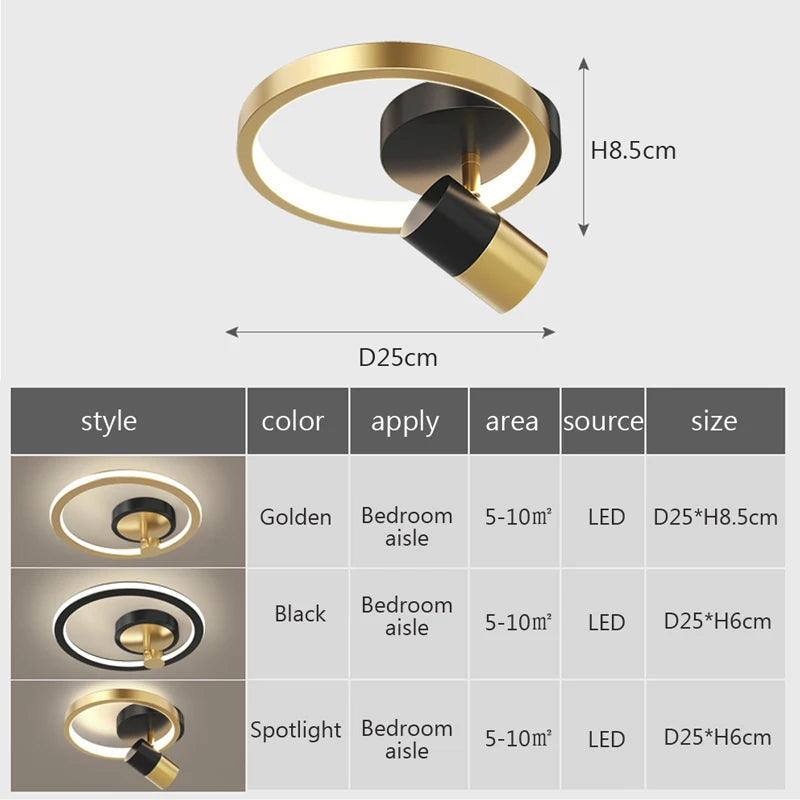 plafonnier led moderne nordique chic pour décoration intérieure - vue 4 sur 9