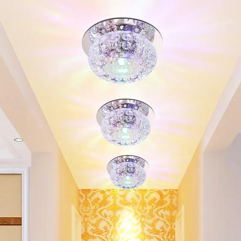 plafonnier en cristal à led pour décoration moderne - vue 6 sur 9