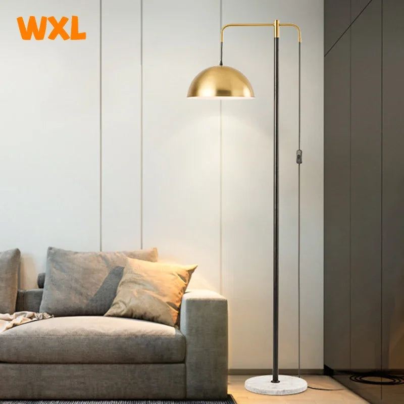 Modern marble LED floor lamp Creative living room, bedroom, study, hotel floor lamp Warm light bedside decorative lamp - vue 5 sur 7