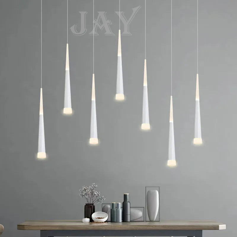 lustre lumineux conique à led design moderne nordique