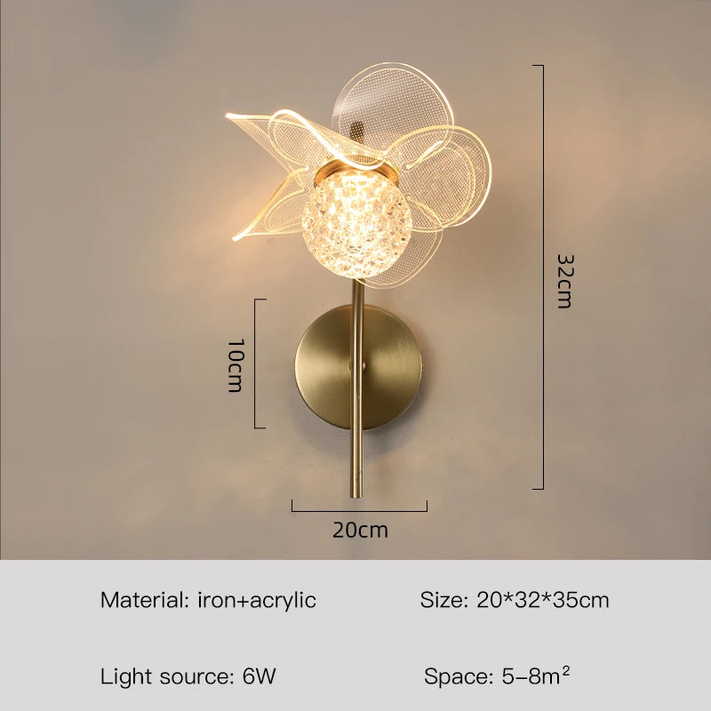 applique murale fleur pour éclairage doux et décoratif - vue 15 sur 16