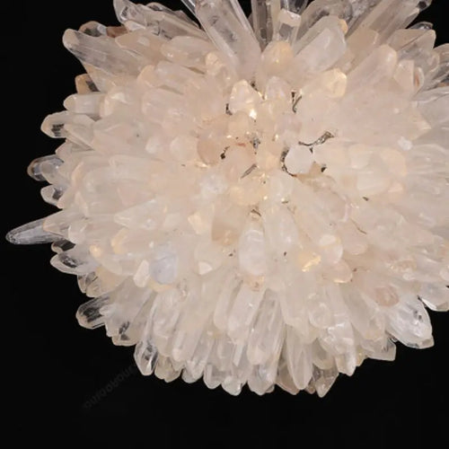 lustre moderne en cristal naturel pour décoration intérieure élégante - vue 6 sur 10