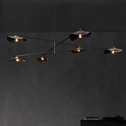 lustre en verre suspension métal ampoule g4 hauteur ajustable - vue 4 sur 18