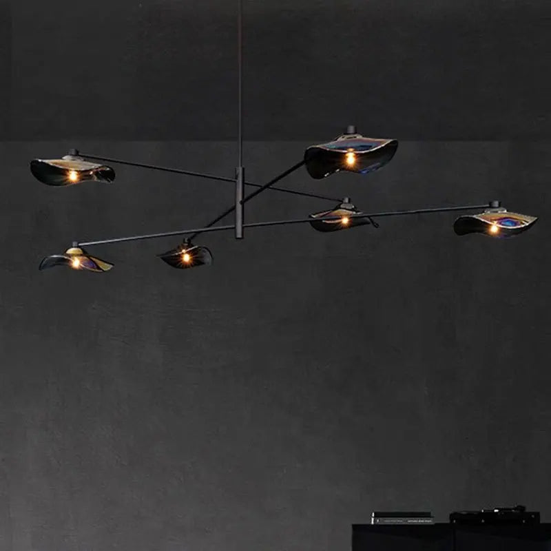 lustre en verre suspension métal ampoule g4 hauteur ajustable