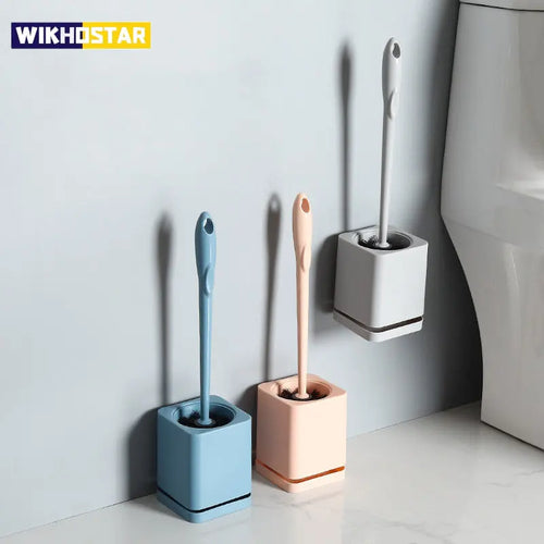 brosse wc à poils longs avec support de séchage mural - vue 2 sur 10
