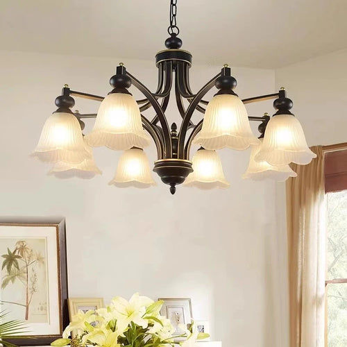 lustre rétro de style campagnard pour décoration intérieure - vue 2 sur 8