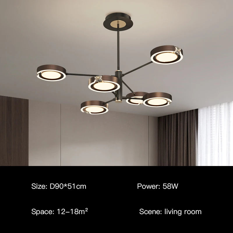 suspension led moderne au design minimaliste élégant pour intérieur - vue 8 sur 18