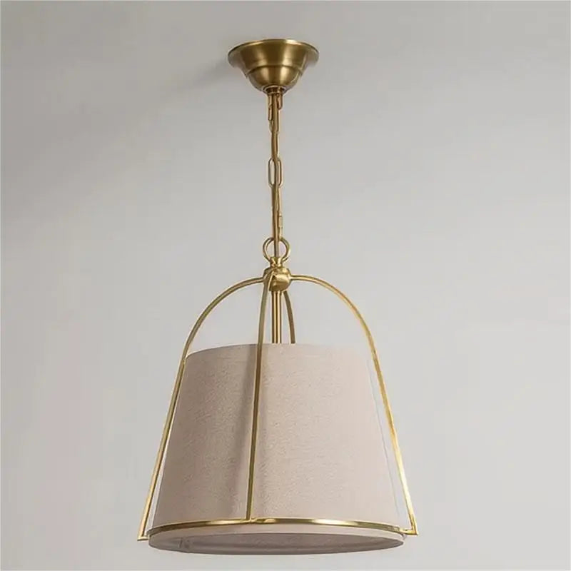 Lustre Américain Simple en tissu et métal style minimaliste - vue 5 sur 6
