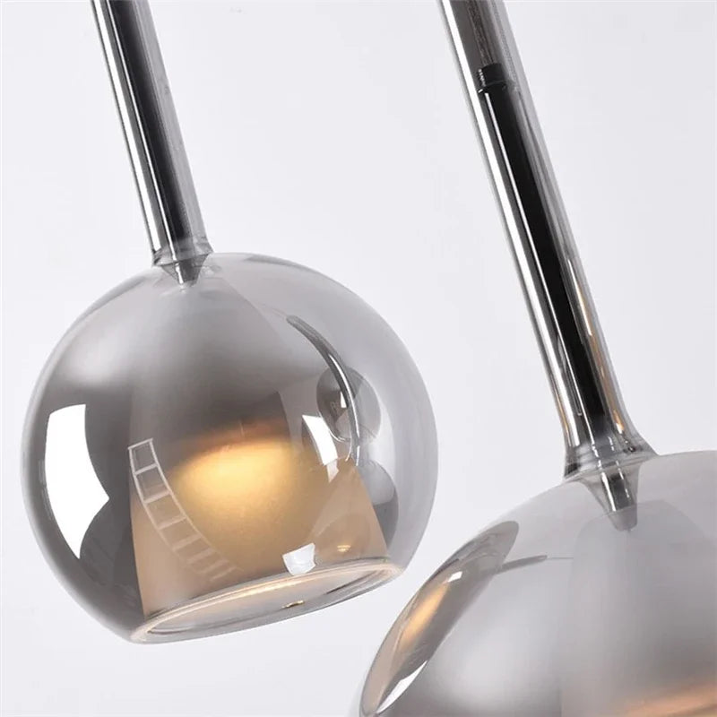 Sispension Cloche moderne LED fumée gris