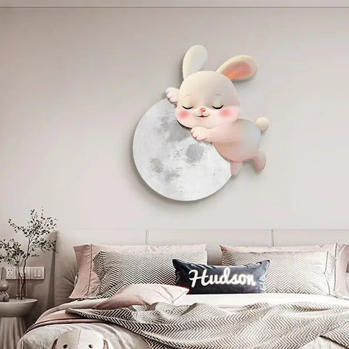 Applique murale led lapin dessin animé décoration moderne - vue 4 sur 9
