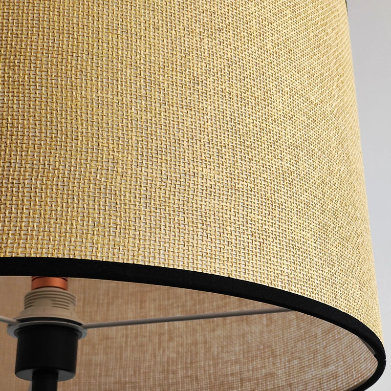 lampadaire en rotin style rural créatif pour intérieur - vue 5 sur 8