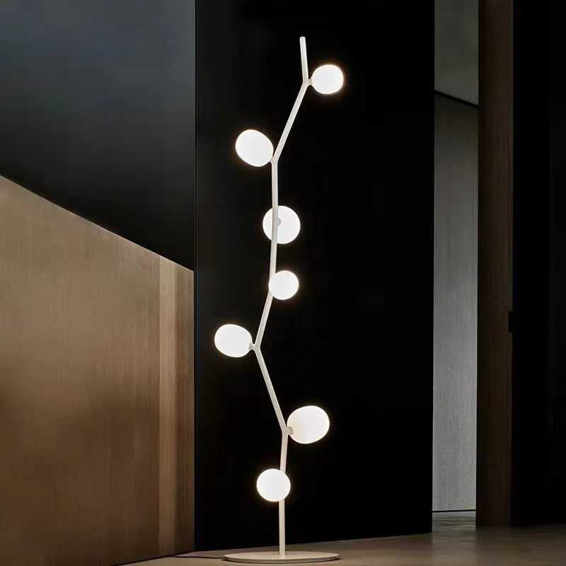 Nordique moderne minimaliste concepteur magique haricot verre arbre en forme de lampadaire chambre étude salon décoration luminaires