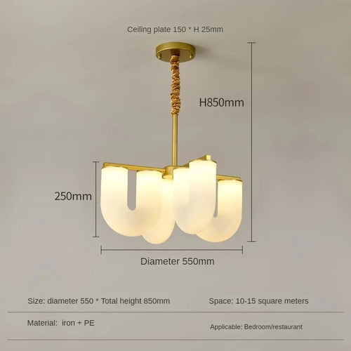 suspension led design nordique en fer pour intérieur moderne