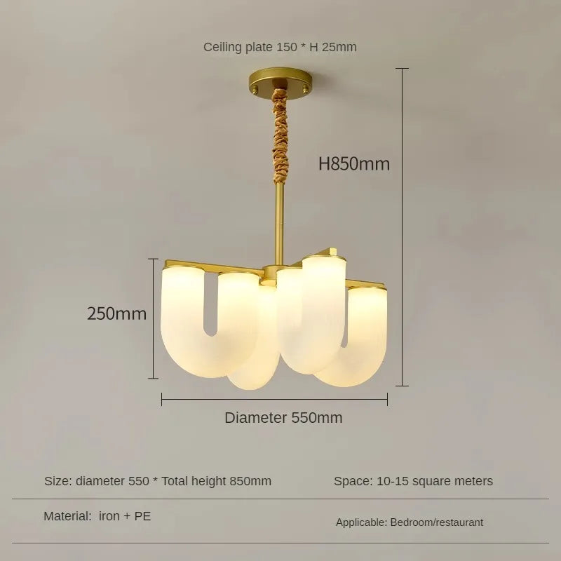 suspension led design nordique en fer pour intérieur moderne