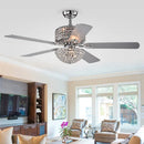 ventilateur de plafond en cristal avec télécommande et lumières