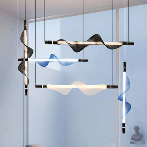 lustre design led postmoderne en acrylique tendance 2024 éclairage suspendu - vue 3 sur 18