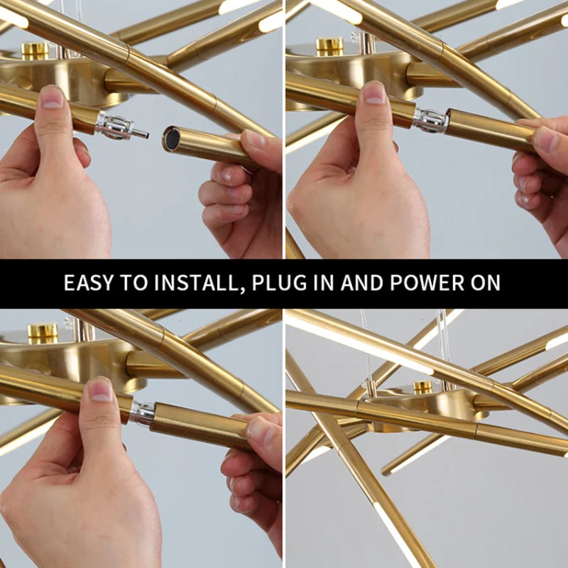plafonnier led moderne réglable lustre suspension pour éclairage intérieur - vue 5 sur 24