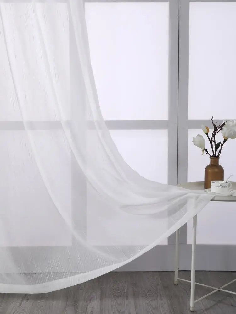 Voilage rayé style européen léger pour salon chambre - vue 2 sur 6