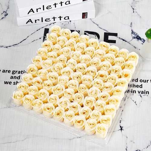 lot de 81 roses artificielles en savon pour décorations et cadeaux - vue 19 sur 18