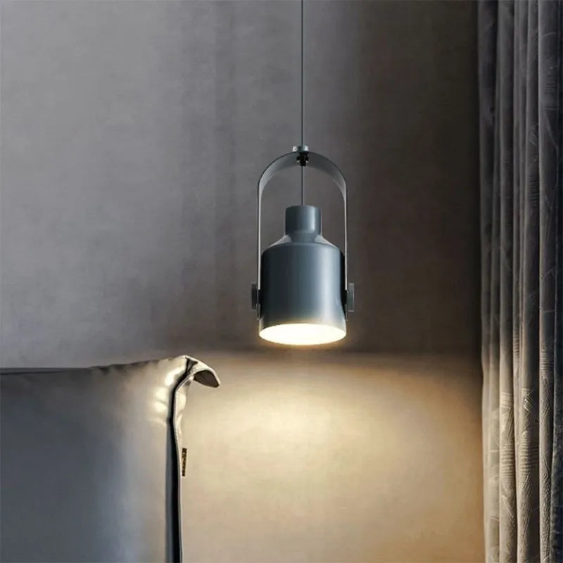 Nordique LED Suspension Lumière Macaron Fer Suspension Pour Chambre Salon Étude Chevet Salle À Manger Luminaire Lustre