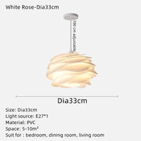 suspension en forme de rose pour ambiance romantique
