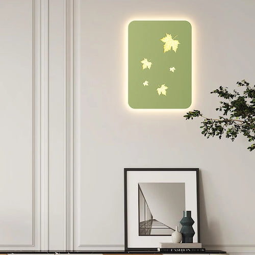 applique murale métallique à intensité variable motif feuilles d'érable - vue 2 sur 8
