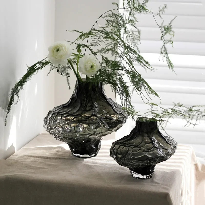 vase en verre avec pierres décoratives pour fleurs et terrarium - vue 2 sur 10