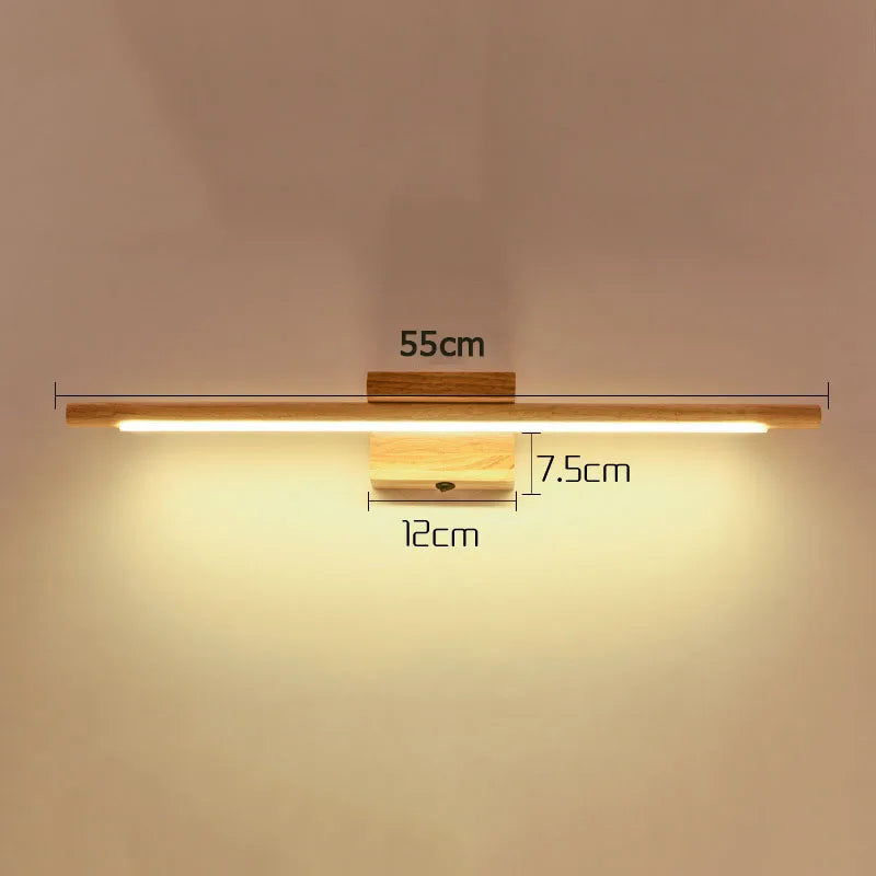LED Salle De Bains Vanité Luminaire Brun Miroir Lampe Image Lumière