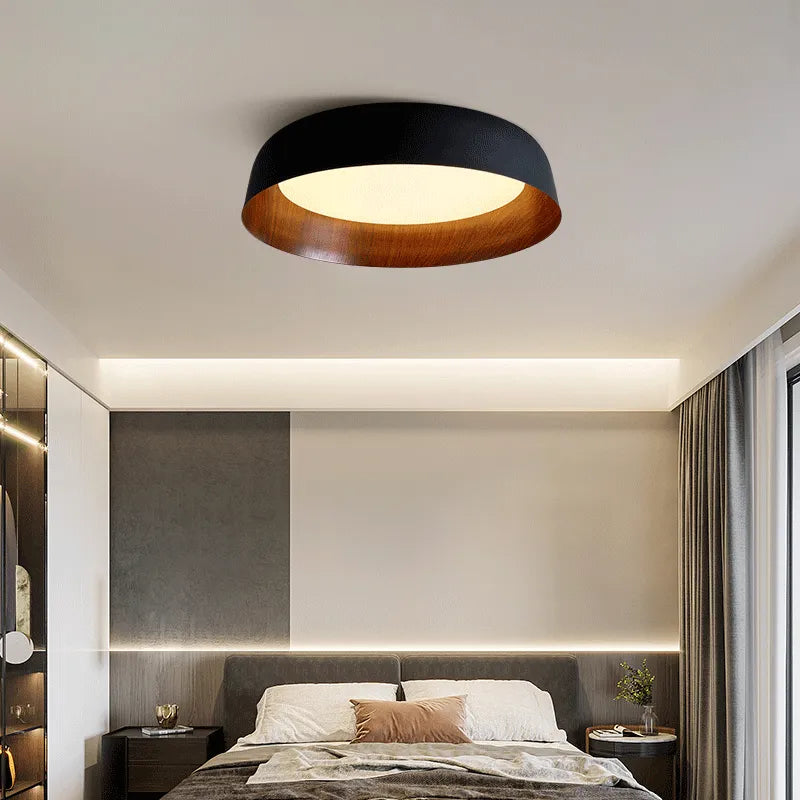 Lustre bois Salon moderne Rondin Japonais Nordique - vue 5 sur 9