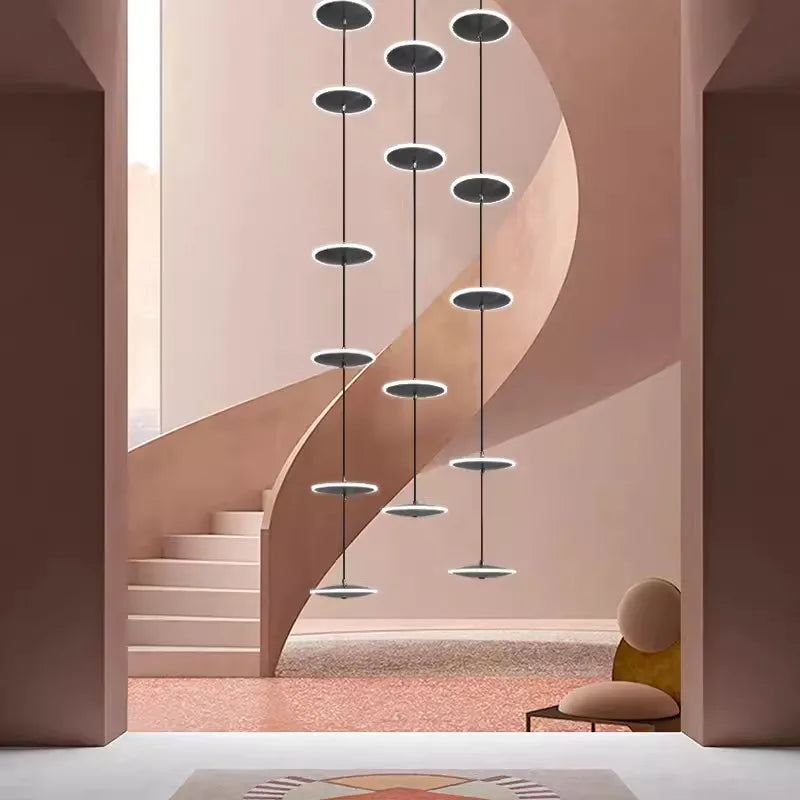 lustre moderne rond pour éclairage intérieur élégant